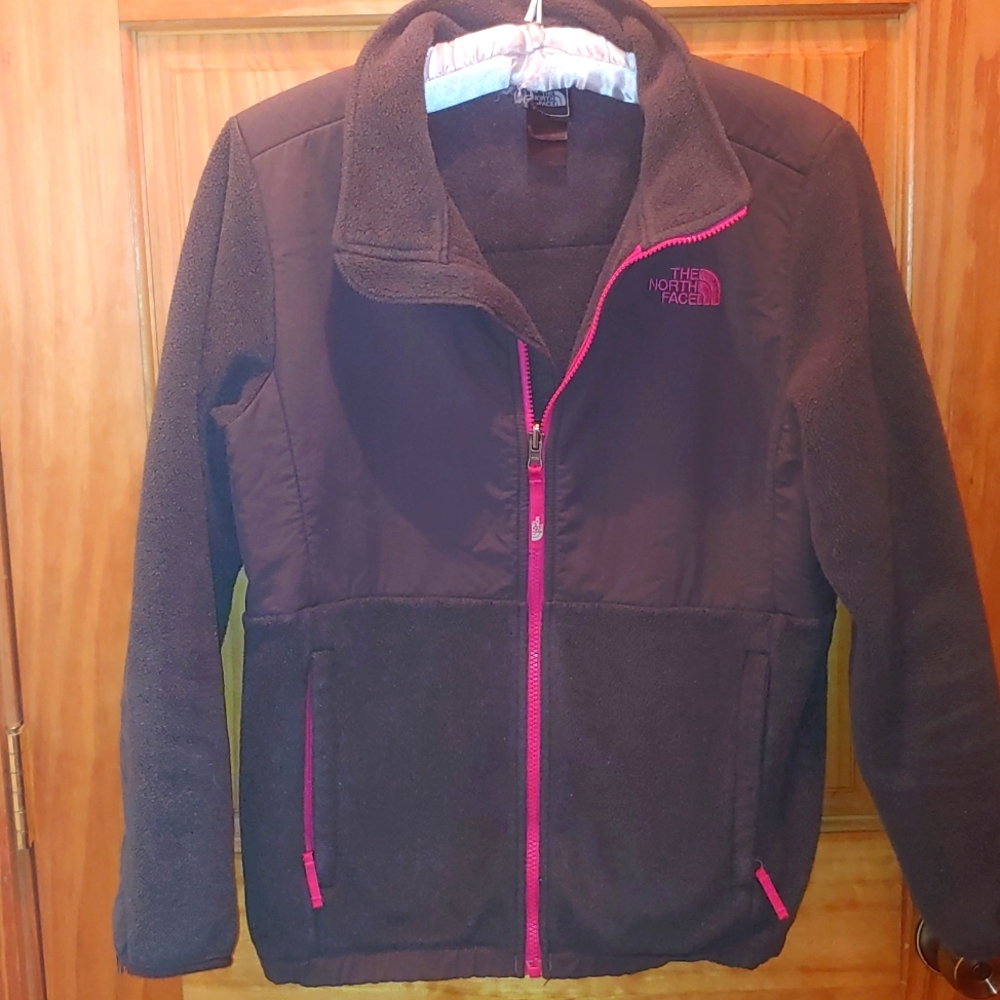 North Face gray zip up jacket
